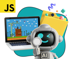 Язык программирования JavaScript + AI. Проектное обучение + геймификация + AI-помощники - КИБЕРшкола программирования для детей, компьютерные курсы для школьников, начинающих и подростков - KIBERone г. Славянск на Кубани