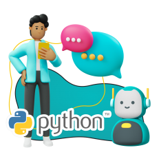 Умный чат-бот на Python - КИБЕРшкола программирования для детей, компьютерные курсы для школьников, начинающих и подростков - KIBERone г. Славянск на Кубани